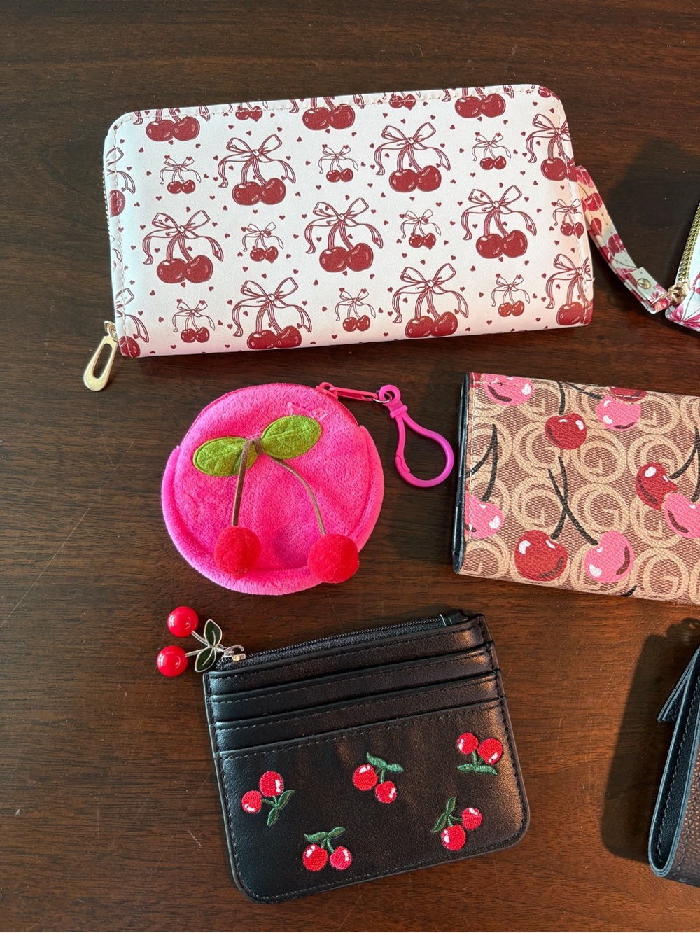 Cherry Wallet, Card Holder and Coin Purse Bundle - Picture 2 of 3
